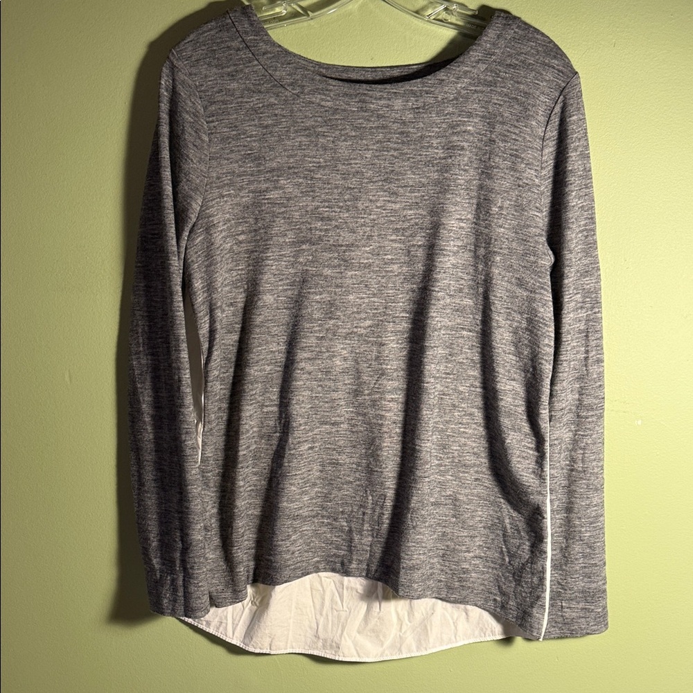 LOFT Charcoal Gray Knit Top